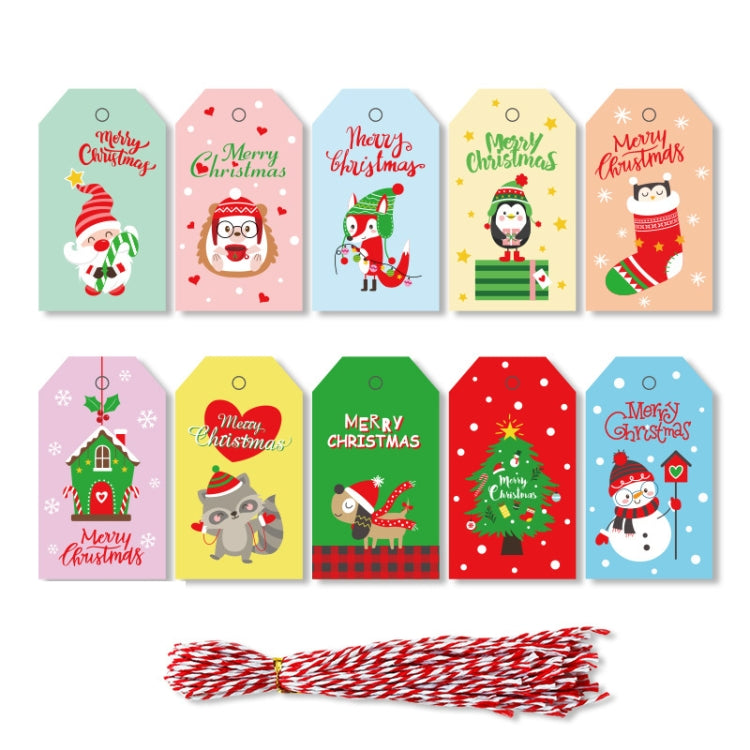 2 Packs 50pcs/set Christmas Kraft Paper Tags Gift Wrapping Paper Labels, Series 1, Series 2, Series 3, Series 4, Series 5, Series 6, Series 7, Series 8, Series 9, Series 10, Series 11, Series 12, Series 13, Series 14