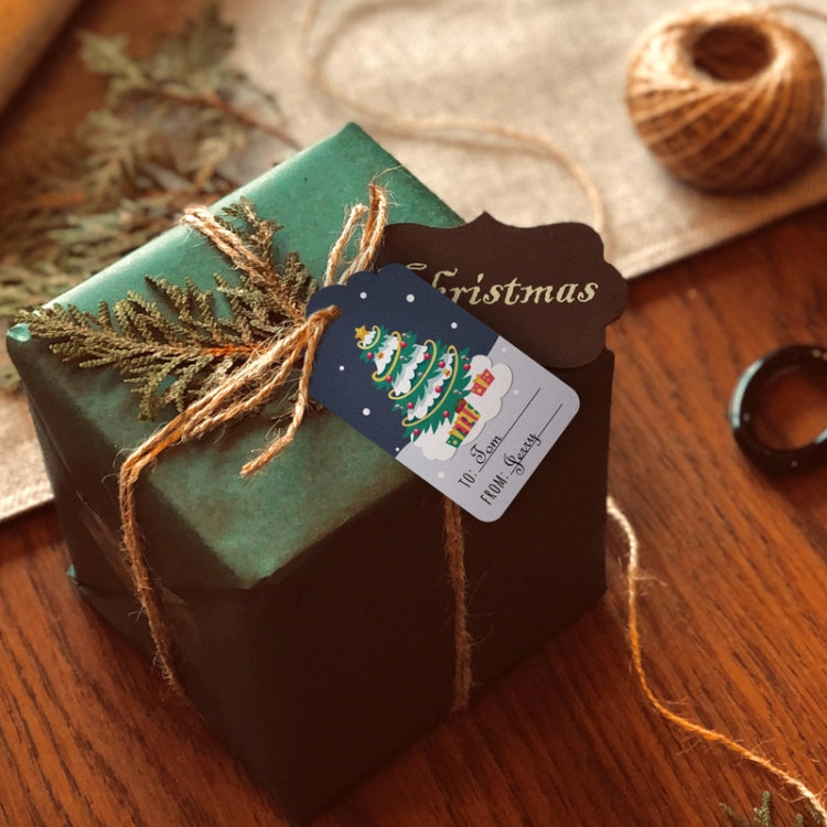 2 Packs 50pcs/set Christmas Kraft Paper Tags Gift Wrapping Paper Labels, Series 1, Series 2, Series 3, Series 4, Series 5, Series 6, Series 7, Series 8, Series 9, Series 10, Series 11, Series 12, Series 13, Series 14