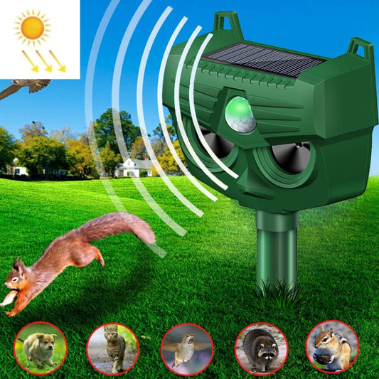 Repelente solar para perros y aves RC-543 para exteriores, infrarrojo y ultrasónico.