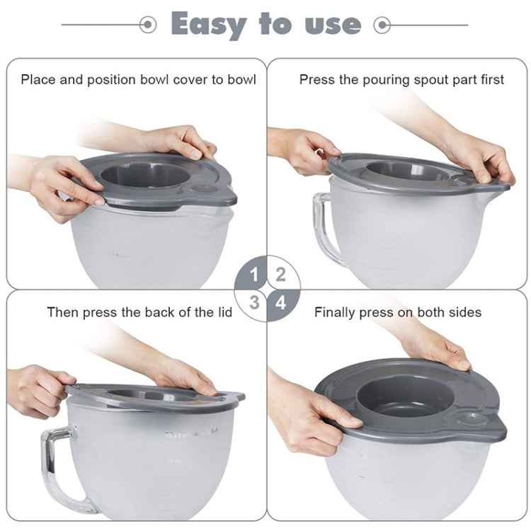 KA-T5 For KitchenAid K5GB 5QT Tilt Head Stand Mixer Glass Bowl Seal Lid