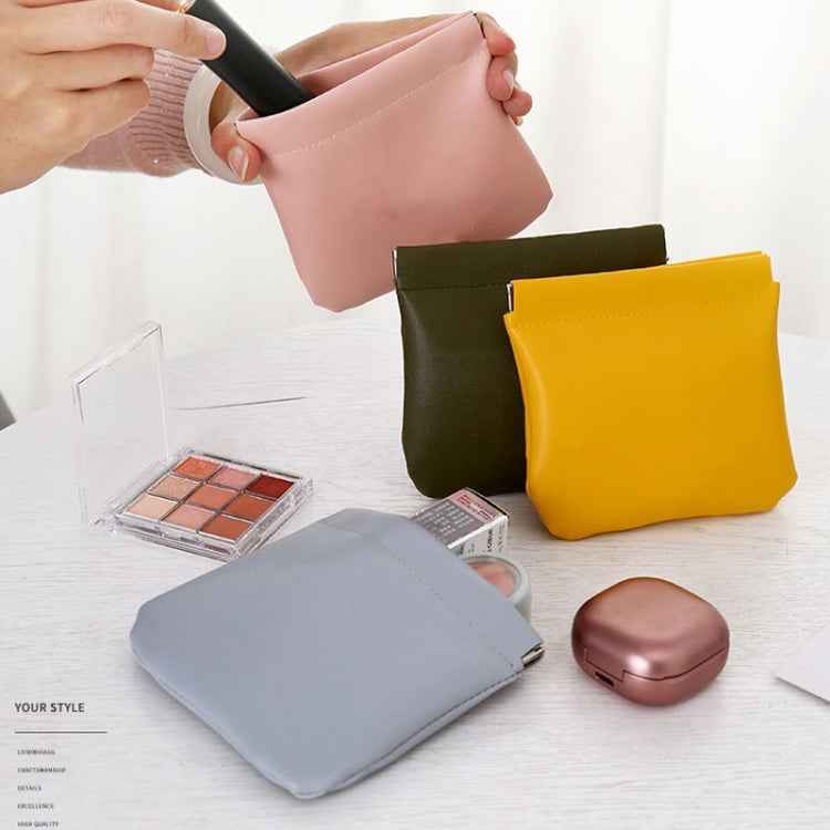 Portable Lipstick PU Case Mini Coin Cases Headphones Bag