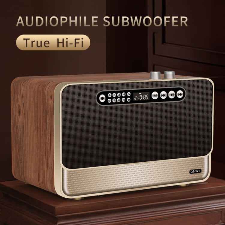 W1 Wooden HIFI Sound Effect Desktop Wireless Bluetooth Speaker