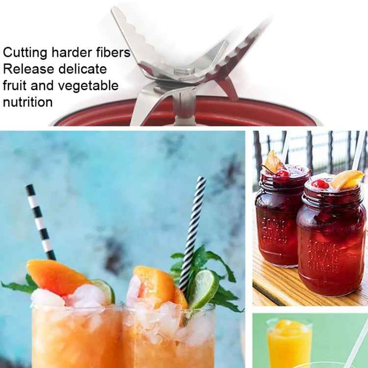 50 PCS CA-M239 Portable Fruit Juicer Blade Semi-Circle Straight 304 Stainless Steel Stirring Knife