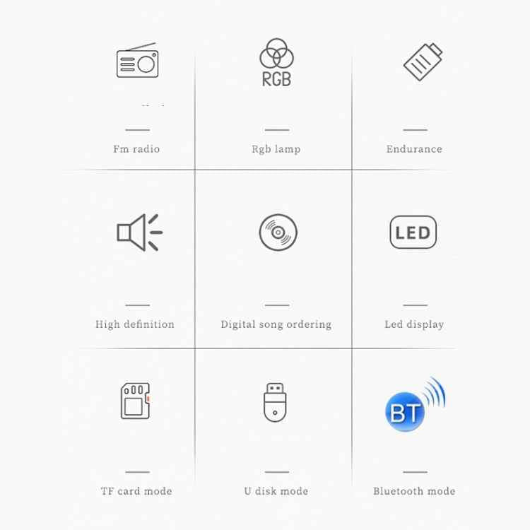 TEMEIYIN LED Digital Display Card Bluetooth Radio Speaker Morning Exercise Portable Player