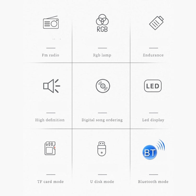 TEMEIYIN LED Digital Display Card Bluetooth Radio Speaker Morning Exercise Portable Player, Red, Red with Light