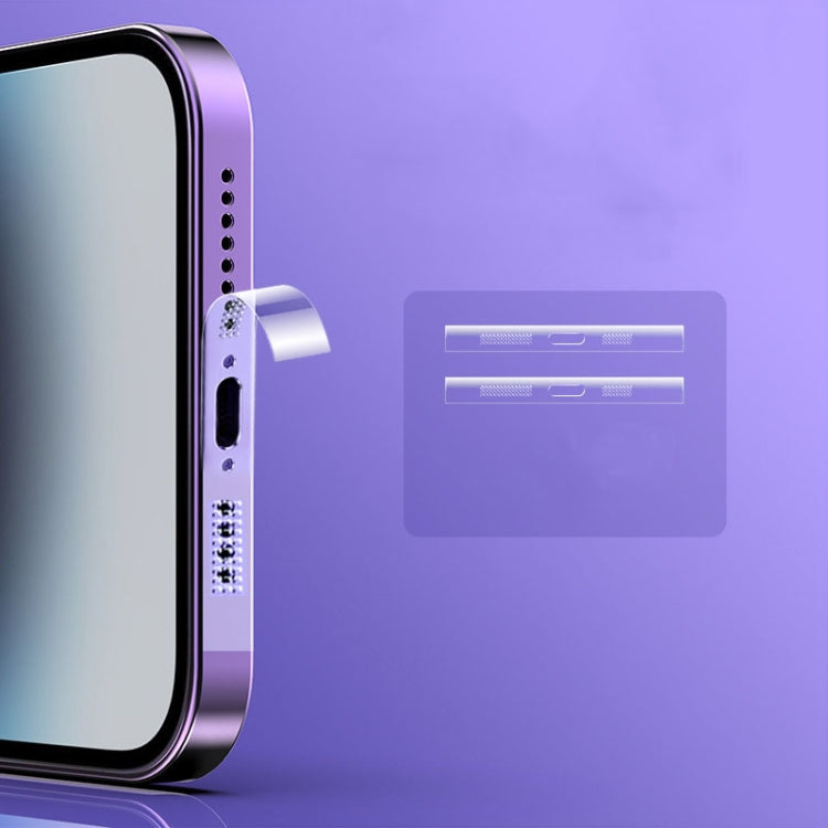 5 Sets Soft Hydrogel Film Speaker Dust Net For iPhone 14 iPhone 13 iPhone 12 Series ,Spec: