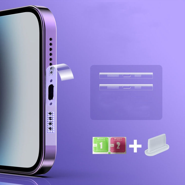 5 Sets Soft Hydrogel Film Speaker Dust Net For iPhone 14 iPhone 13 iPhone 12 Series ,Spec: