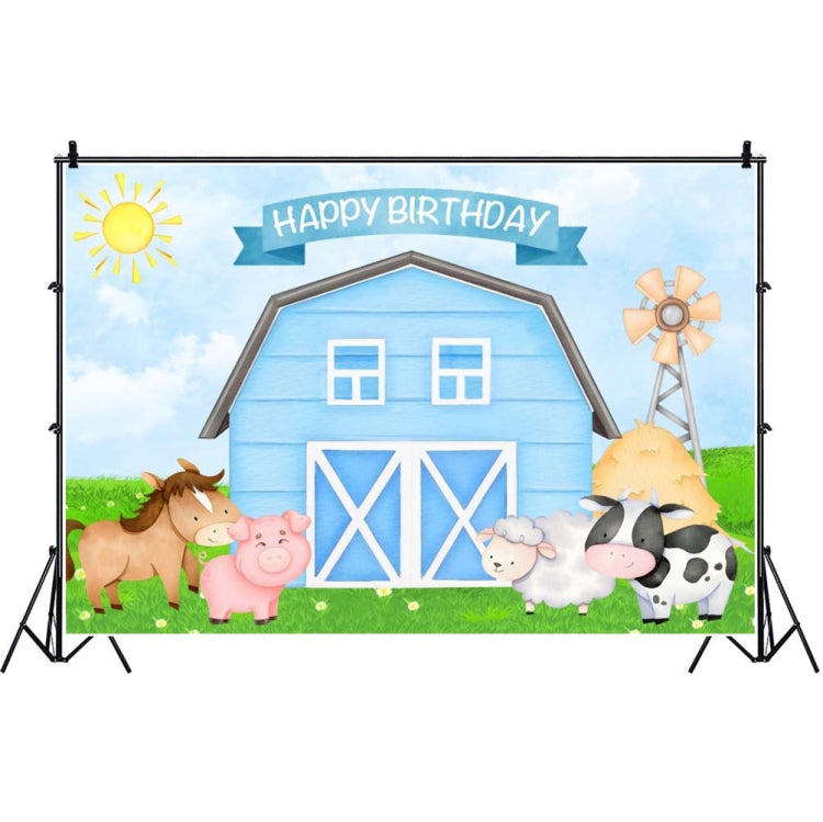 1.5m X 1m Cartoon Farm Animals Photography Backdrop Birthday Party Background Decoration
