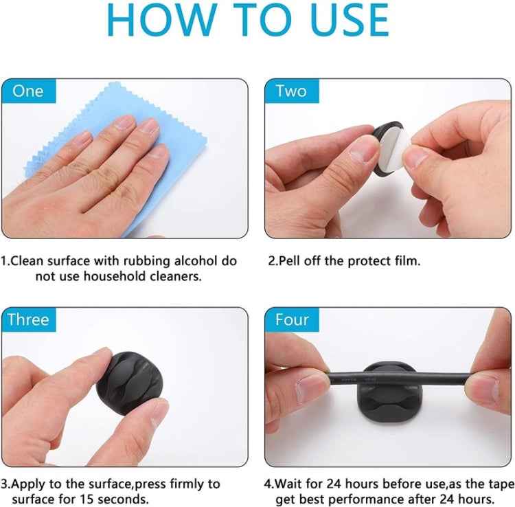 3 In 1 0.5m Kit  Cord Management Organizer Kit Cable Sleeve With Zipper Cable Clip