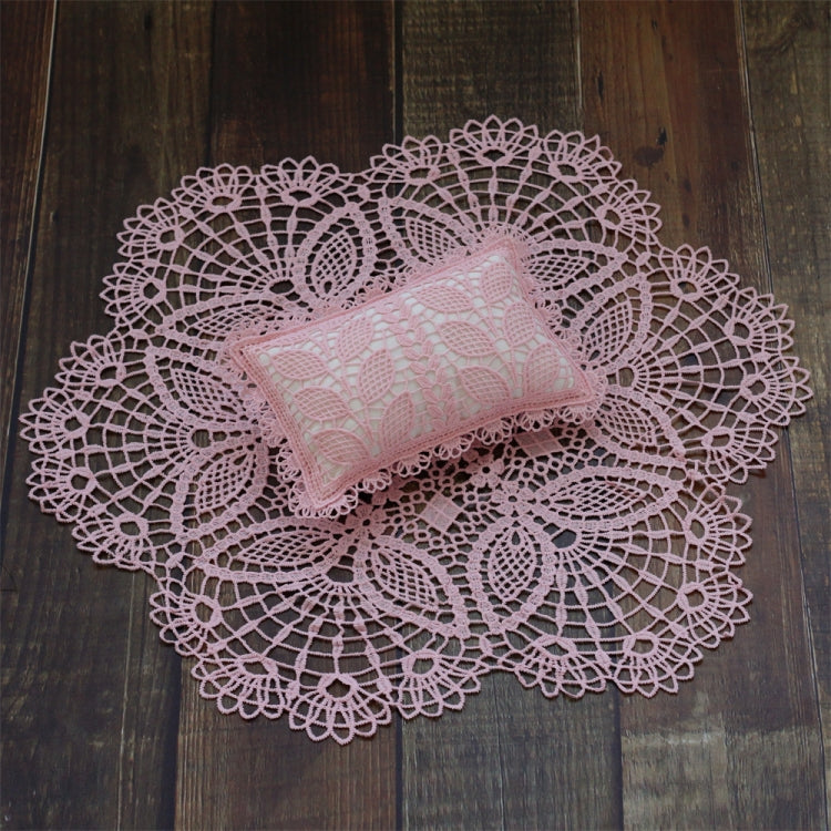Hollow Lace Round Blanket + Pillow Suit Baby Photography Props, Blanket Suit(White), Blanket Suit(Pink), Blanket Suit(Light Blue), Blanket Suit(Light Green), Blanket Suit(Khaki), Blanket Suit(Beige)