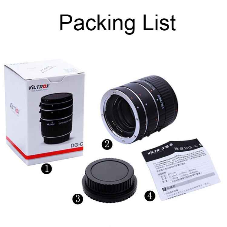 For Canon EOS Series VILTROX DG-C Camera Automatic Close-up Ring Macro Mount