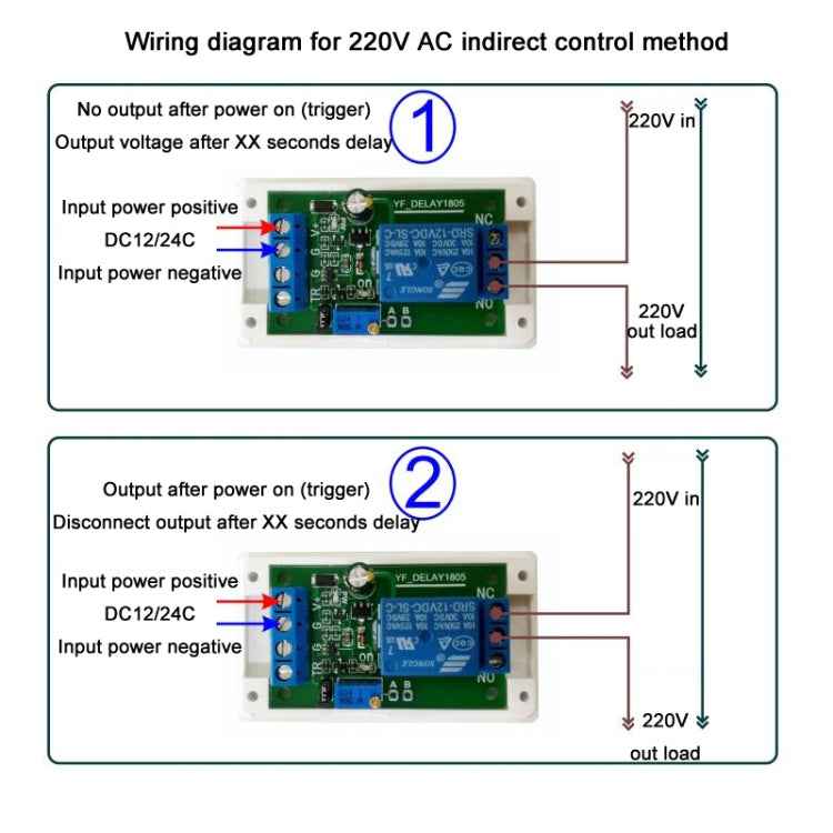 12V Protected Start Delay Relay Module