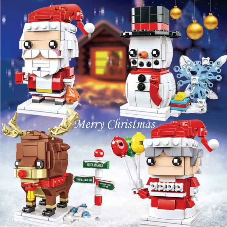Christmas Theme Building Blocks Small Particles Puzzle Toy