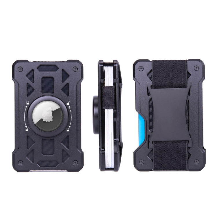 For AirTag 2nd Gen / AirTag 1st Gen Card Holder Metal Anti-Theft RFID Wallet, ak-4 A Black, ak-4 A Blue, ak-4 A Silver, ak-4 A Gray, ak-4 B Black, ak-4 B Silver, ak-4 B Blue, ak-4 B Gray