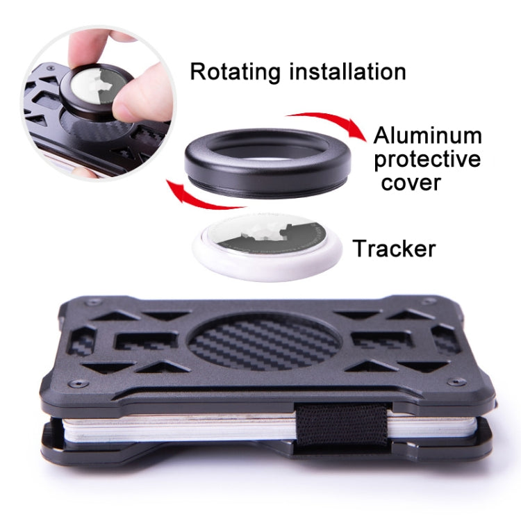 For AirTag 2nd Gen / AirTag 1st Gen Card Holder Metal Anti-Theft RFID Wallet, ak-4 A Black, ak-4 A Blue, ak-4 A Silver, ak-4 A Gray, ak-4 B Black, ak-4 B Silver, ak-4 B Blue, ak-4 B Gray