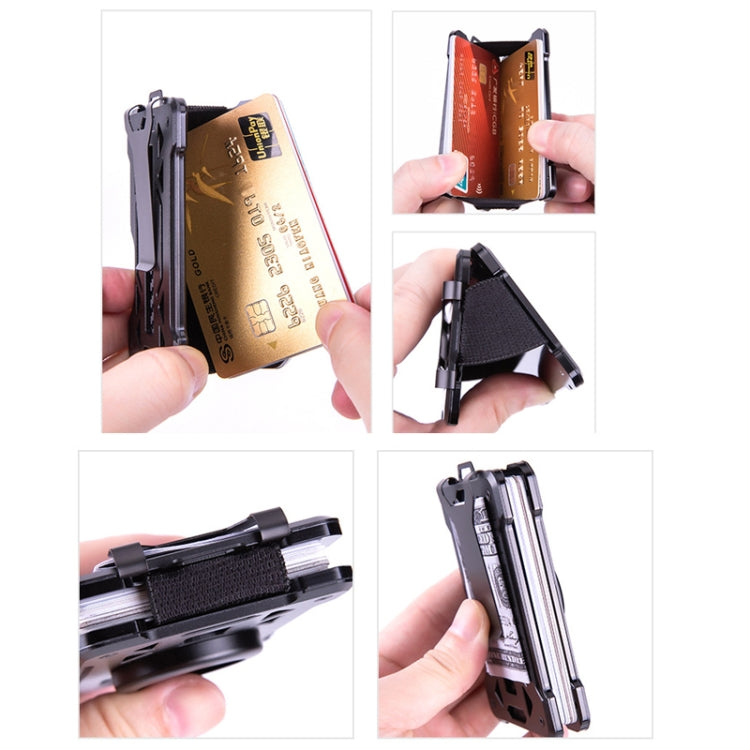 For AirTag 2nd Gen / AirTag 1st Gen Card Holder Metal Anti-Theft RFID Wallet, ak-4 A Black, ak-4 A Blue, ak-4 A Silver, ak-4 A Gray, ak-4 B Black, ak-4 B Silver, ak-4 B Blue, ak-4 B Gray