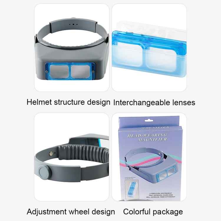 81007-B 1.5X/2X/2.5X/3.5X Optical Lens Head-mounted Watch Repair Magnifying Glass