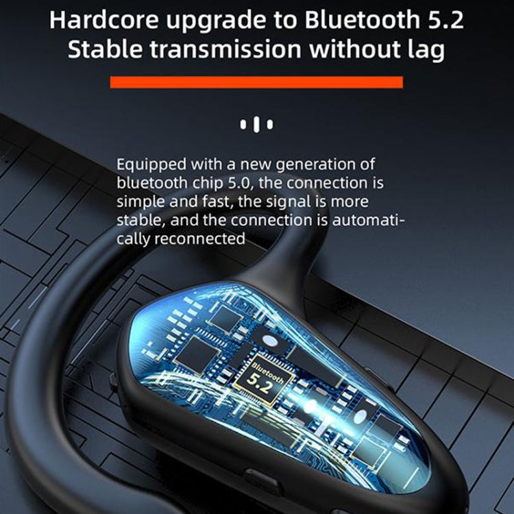 YX02 With Digital Display Hanging Ear Bone Conduction Bluetooth Headset, YX02 Black, YX02 Grey, YX02 Red, YX02 Pink