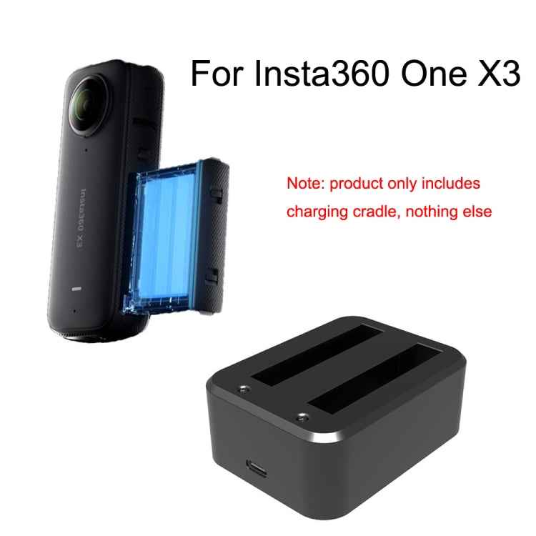 For Insta360 X3 A520 Panoramic Camera Batteries Charger Dual Charging Dock