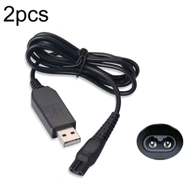 2个卖 HQ8505 15V Shaver USB Charger Power Cord For PHILIPS HQ7120 HQ8830 PT730 AT757 RQ1060