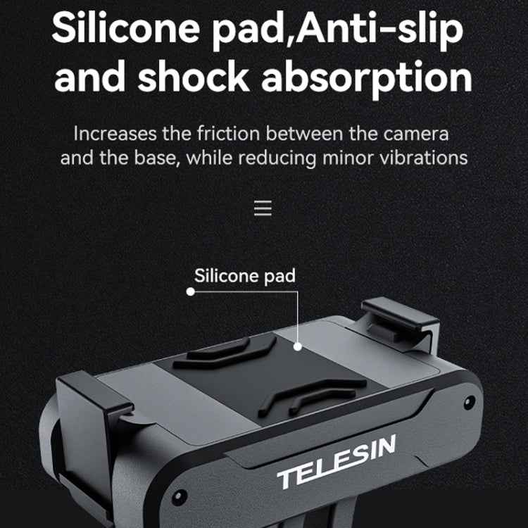 For DJI OSMO Action 3 TELESIN Magnetic Two Claw Adapter Action Camera Accessories