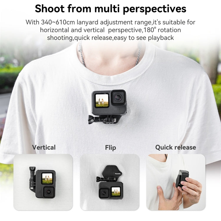 TELESIN Magnetic Action Camera Quick Release Bracket Mount,Spec:, TE-MMK-002 Ordinary, TE-MMK-002 Extended