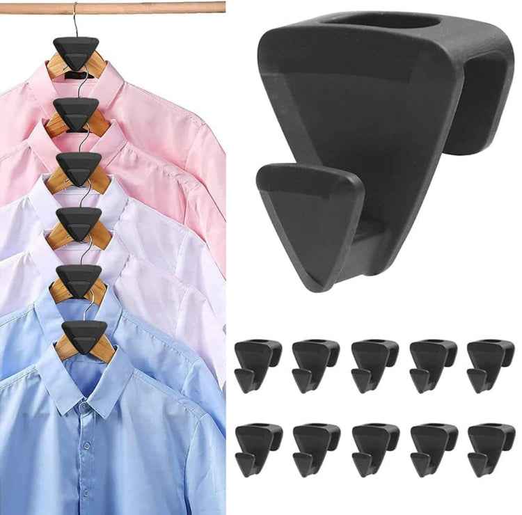 10pcs Triangle Clothes Hanger Hook Connection Hook Space Saving Connectors