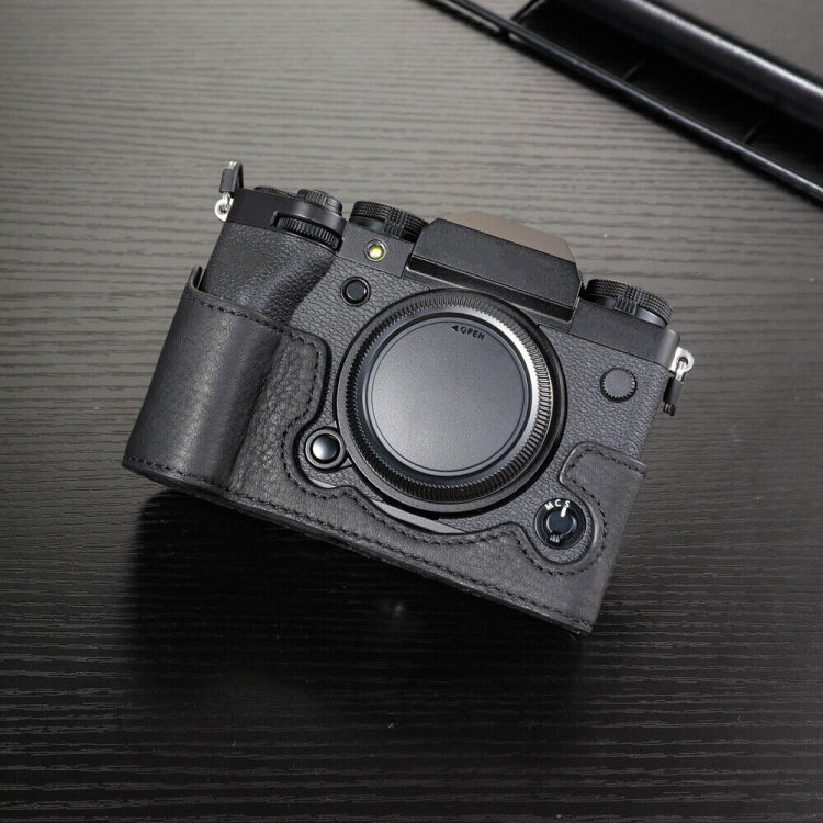 For FUJIFILM X-T5 Camera Cowhide Bag Anti-scratch Protective Case Base Cover