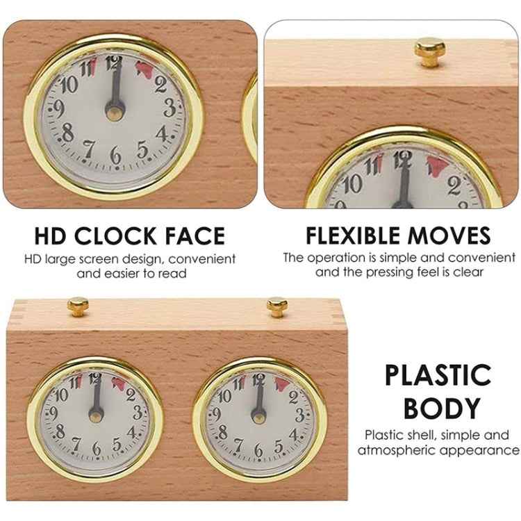 DT05a Retro Wood Shell Chess Clock Mechanical International Chess Clock