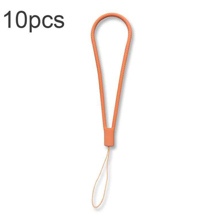 10pcs  Silicone Woven Pattern  Cell Phone Lanyard Anti-loss Hand Rope
