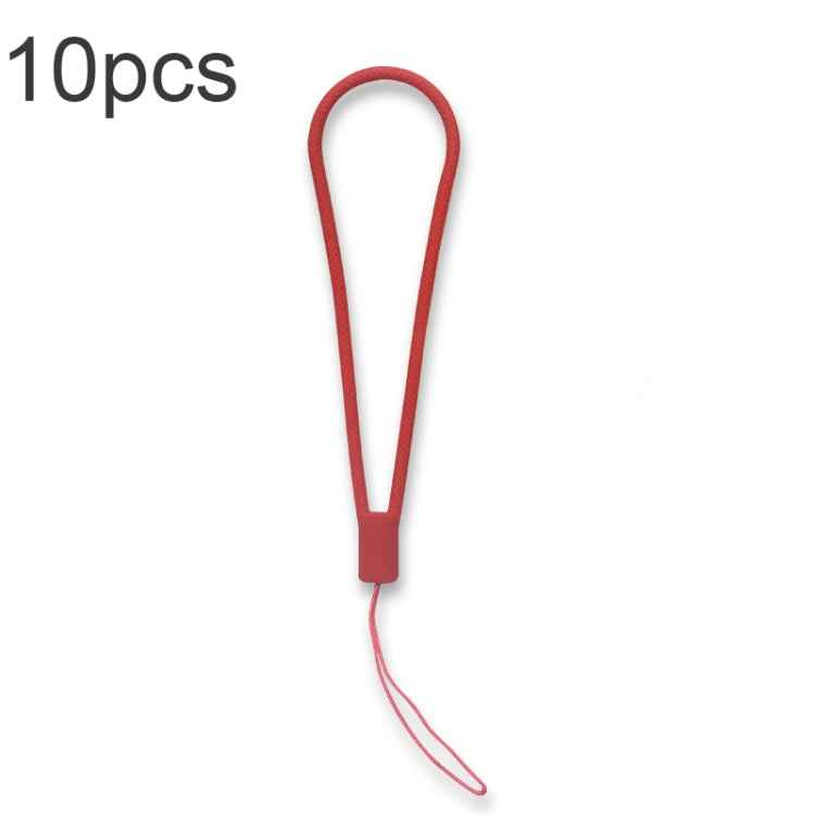 10pcs  Silicone Woven Pattern  Cell Phone Lanyard Anti-loss Hand Rope
