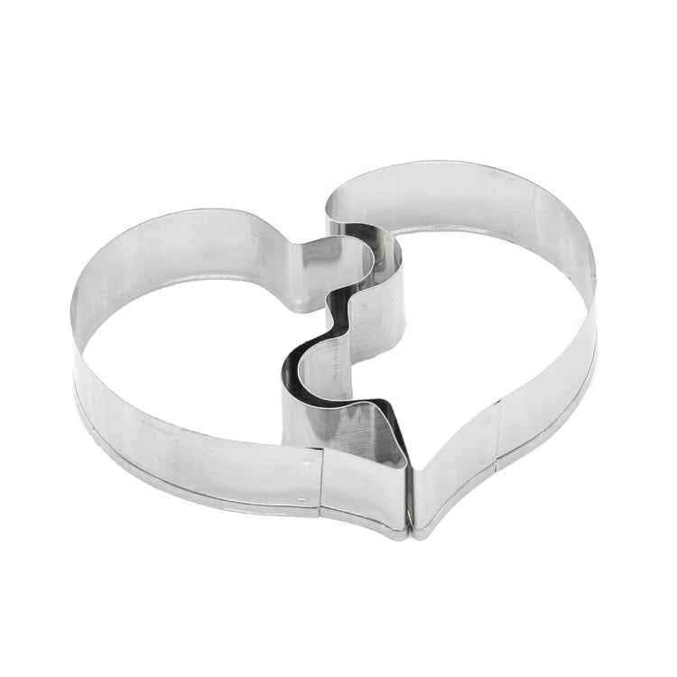 Left Heart+Right Heart Love Puzzle Biscuit Mold