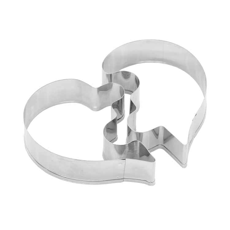 Left Heart+Right Heart Love Puzzle Biscuit Mold