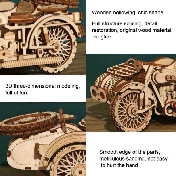 LG834 Tricycle Boat 3D Wooden Puzzle Educational Toys DIY Handmade Ornaments