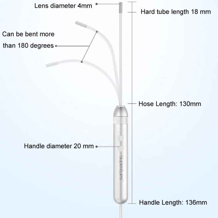 Supereyes Y001+ 4mm Focusable Tube Nasal Throat Oral Electronic Endoscope