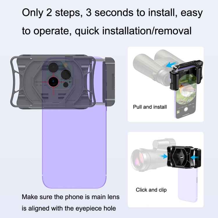 APEXEL APL-F002 Dual Monocular Bird Watching Camera Universal Eyepiece Connector Phone Accessories