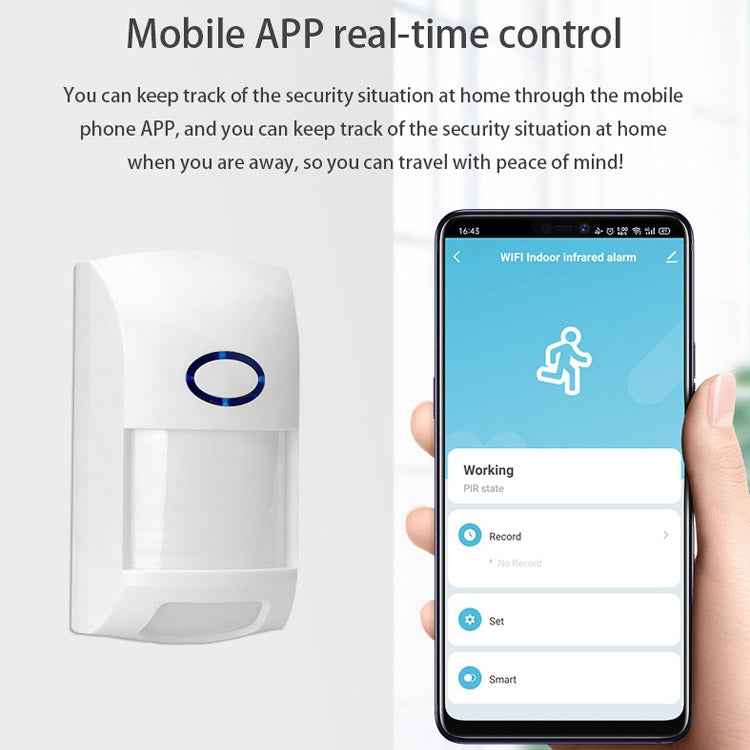 Tuya Smart App WiFi Infrared Alarm Smart Home Human Body Infrared Detector PIR