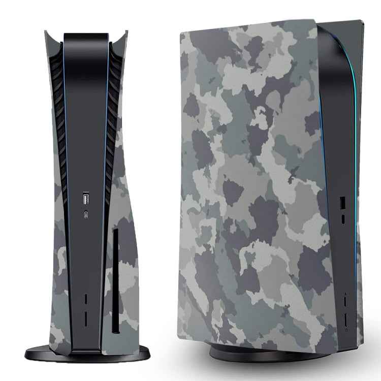 For PS5 CD-ROM Version Game Console Camouflage Shell Protective Cover