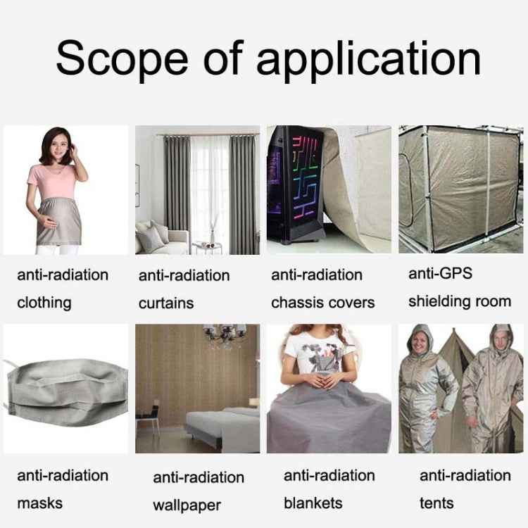 ZDY-1 Knitted Sterling Silver Fiber Silver Ion Soft Anti-radiation Fabric Antibacterial Mask Stretch Fabric, Size: 1 Square Meter