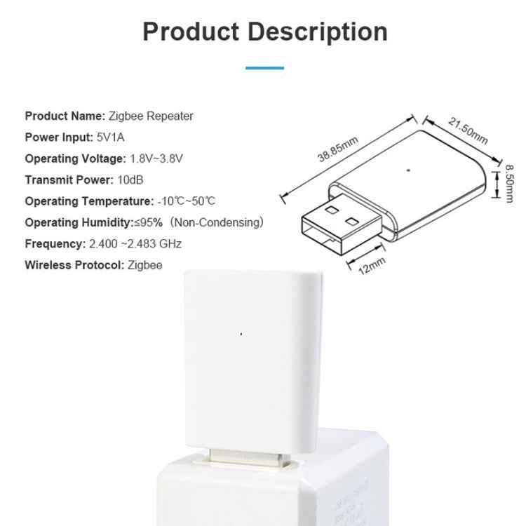 Tuya Zigbee Portable USB Wireless Smart Extender Signal Amplifier Repeater