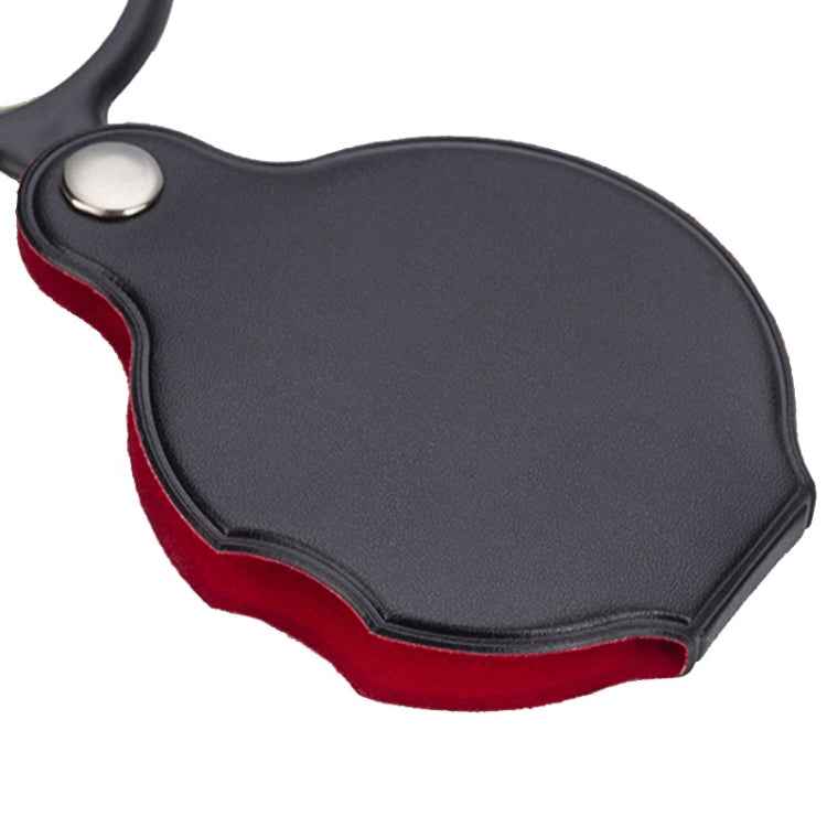 5pcs 50mm 8X Mini Leather Folding Magnifier