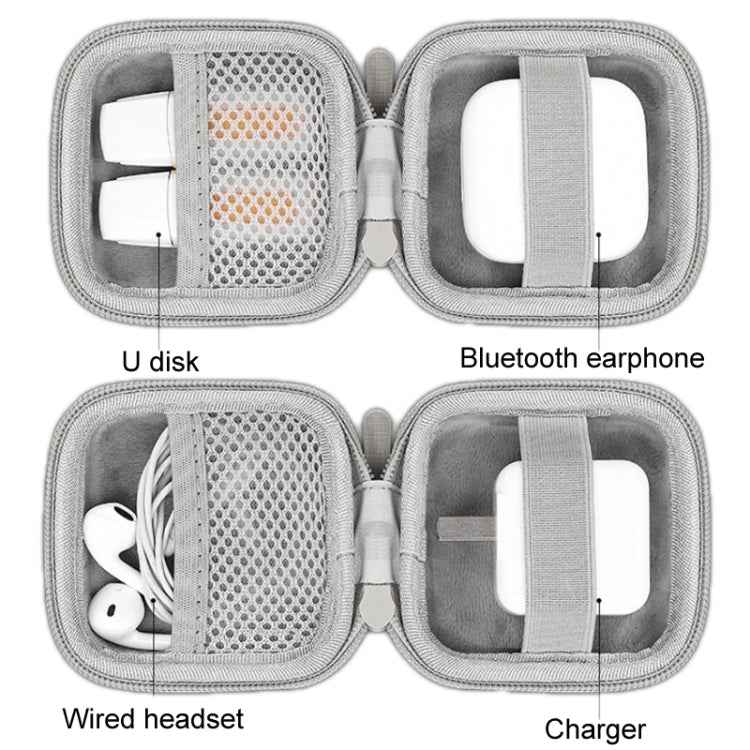 Baona Leather Digital Headphone Cable U Disk Storage Bag