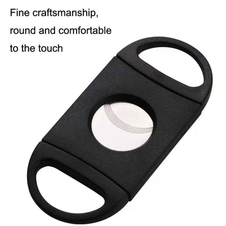 5pcs Mini Black Stainless Steel Double Edge Cigar Scissors Cigar Crushers