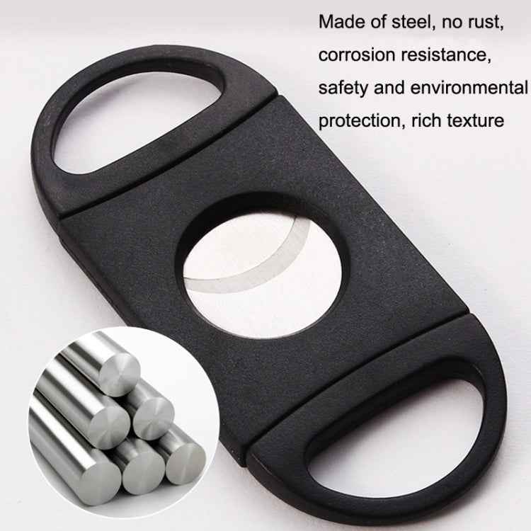 5pcs Mini Black Stainless Steel Double Edge Cigar Scissors Cigar Crushers