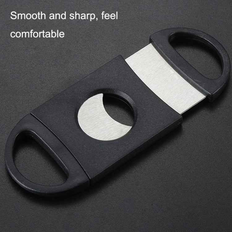 5pcs Mini Black Stainless Steel Double Edge Cigar Scissors Cigar Crushers