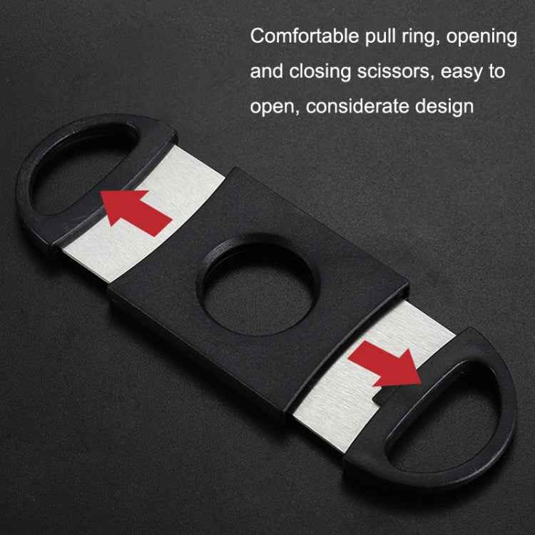 5pcs Mini Black Stainless Steel Double Edge Cigar Scissors Cigar Crushers