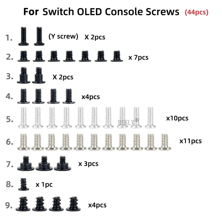 For Switch OLED Host 44 In 1 Screw Set Replacement Accessories