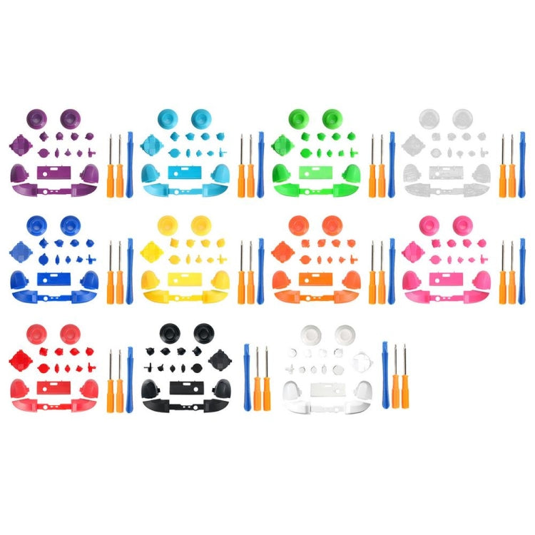 Pour manette Xbox Series X, joysticks LB et RB, boutons de déclenchement avec tournevis, accessoires, noir, blanc, bleu, bleu clair, rouge, rose rouge, orange, violet, vert, jaune, transparent