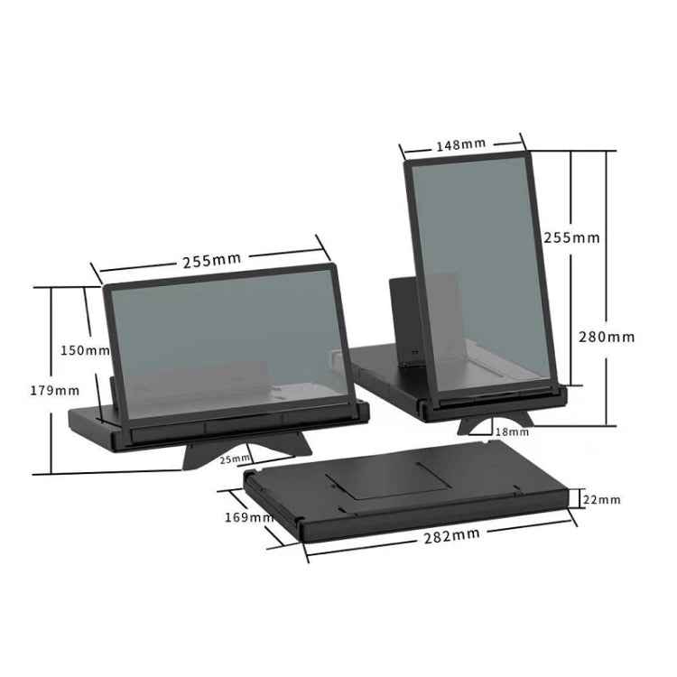 12-Inch Dual-HD Lens Horizontal Vertical Mobile Phone Screen Amplifier