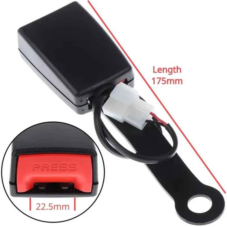 173mm Car Seat Belt Buckle Connector With Alarm Signal